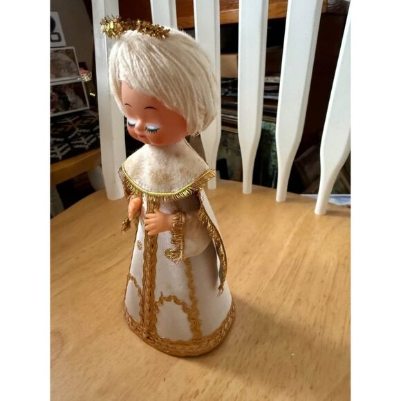 Vintage Christmas Angel Tree Topper Made in Japan 8" - Picture 3 of 6